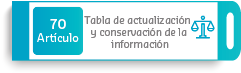 Tabla de actualización y conservación de la información